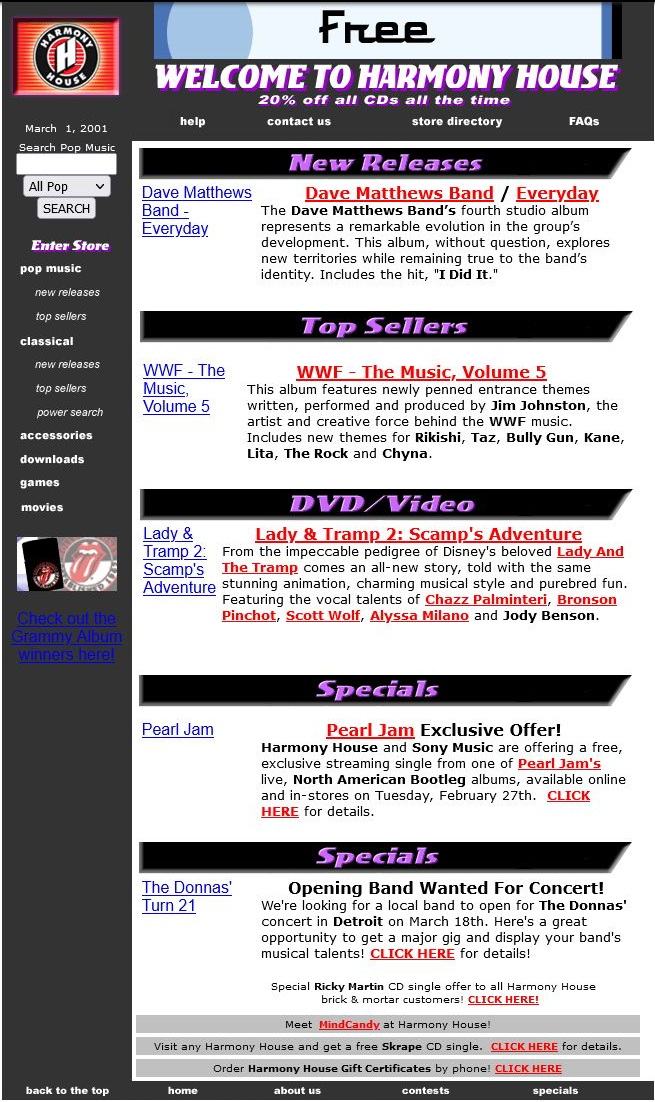 Harmony House Records and Tapes - Web Site Archive